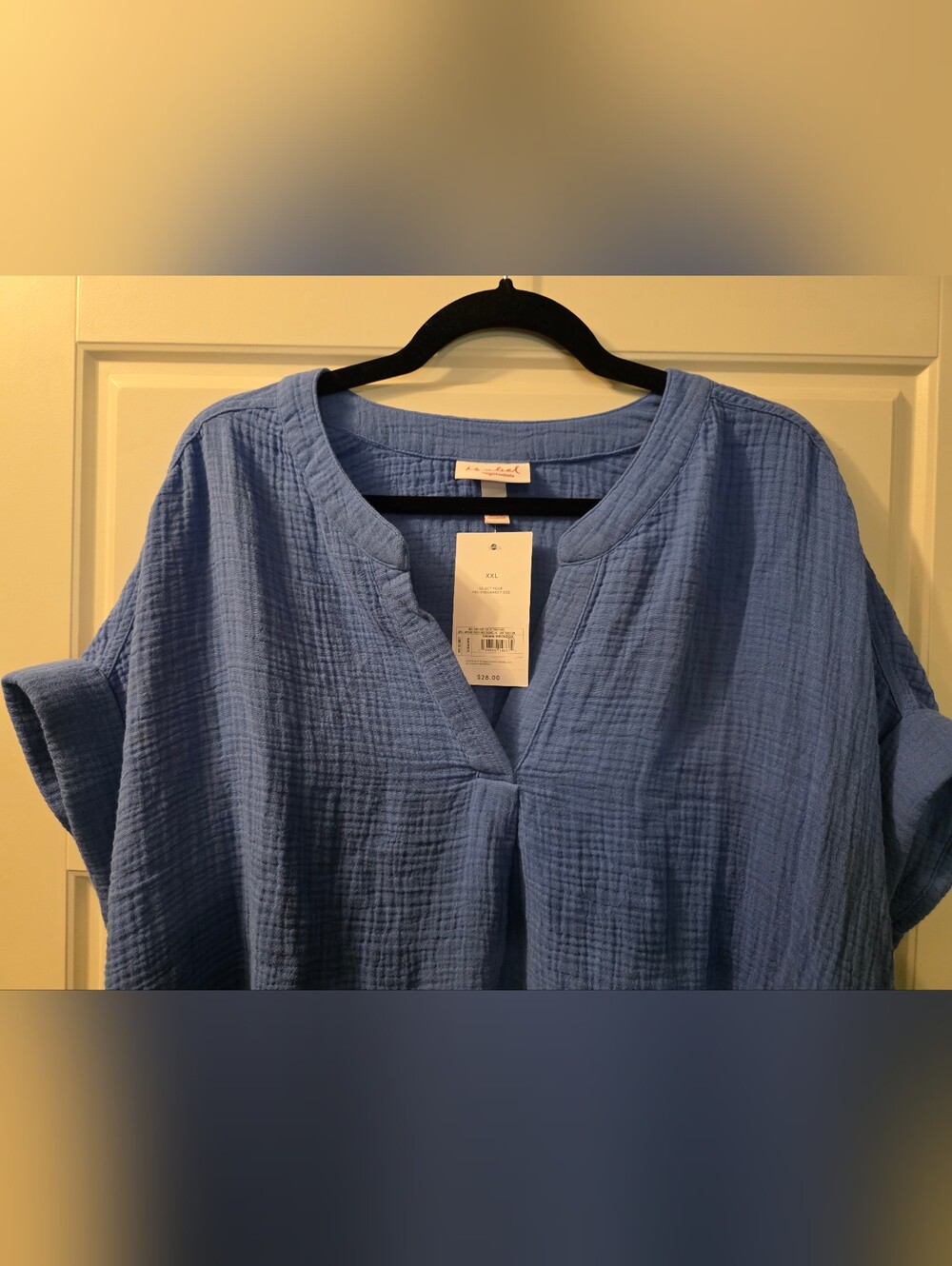 Isabel Maternity Top In Blue - Picture 2 of 4